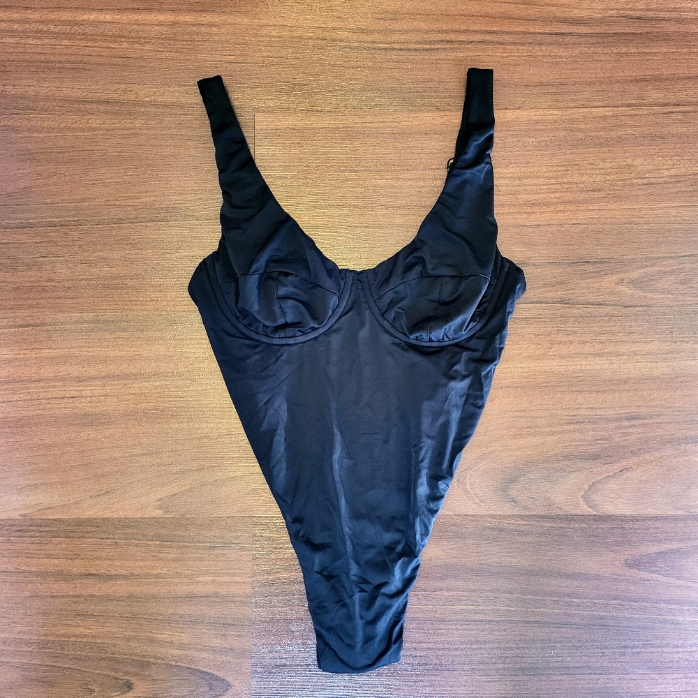 NWT Myraswim Mila One Piece Swimsuit in Black Size Medium - Picture 2 of 11